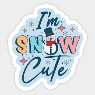 I'm Snow Cute Retro Winter Snowman Sticker